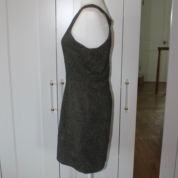 BCBGeneration Black Gold Shimmer Dress - Picture 4 of 5